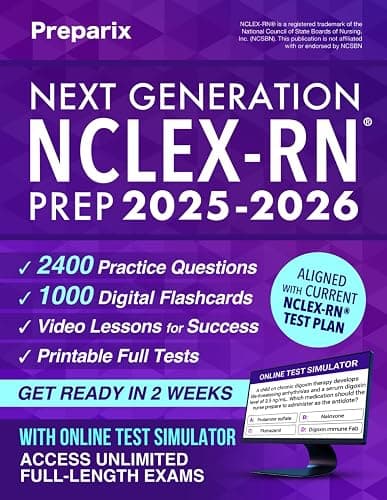 Next Generation NCLEX-RN® Prep: Complete and stress-free guide with examination and mindset strategies to study smarter, NGN clinical judgment, digital exam simulations, and real case studies - Image 1