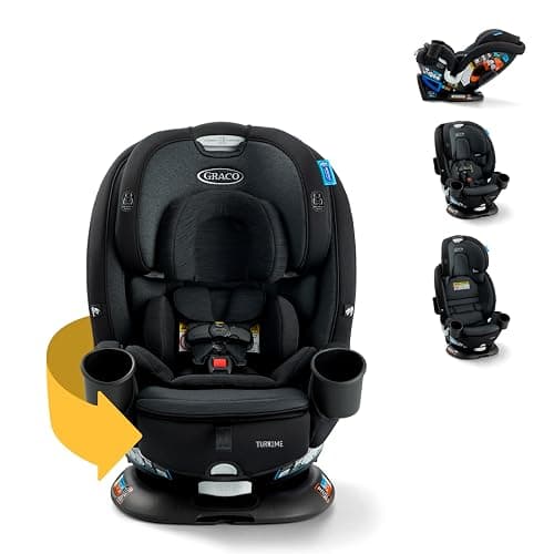 Graco Turn2Me 3-in-1 Rotating Convertible Car Seat, Cambridge, Rear-Facing Rotation Only, Forward-Facing Mode, Highback Booster Up to 100 lbs, Adjustable Headrest & Harness, Steel Reinforced Frame - Image 1