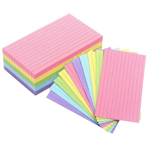 Tamaki Colored Index Cards 3 X 5, Flash Cards Ruled Note Cards for School, 200 Count, Home and Office Flash Cards for studying - Image 1