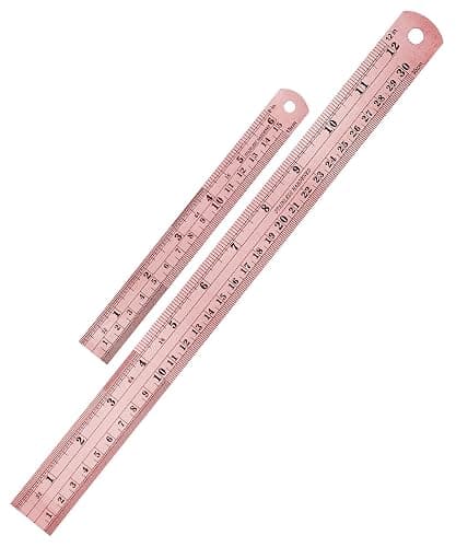 Mr. Pen- Steel Rulers, 2 Pack, 6" and 12", Rose Gold, 6 Inch Ruler Metal Rulers, Stainless Steel Ruler 12 Inch - 6, 12 inch - Rose Gold - Image 1