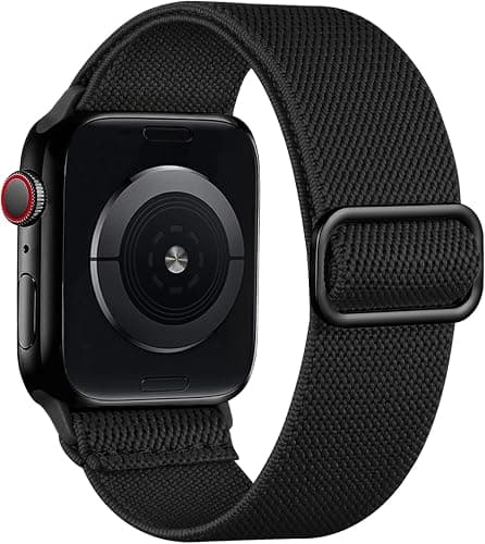 Lerobo Braided Band Compatible with Apple Watch Series 11 10 9 8 7 46mm 45mm 41mm Ultra SE 3 2 1 49mm Series 6 5 4 3 44mm 40mm 38mm 42mm Men iWatch Bands Women Stretchy Nylon Solo Loop Sport Strap - Image 1