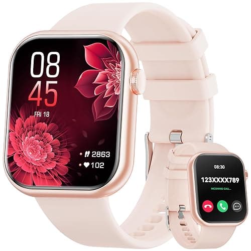 Hwagol Smart Watch (Answer/Make Call) 1.85inch Fitness Tracker, DIY Dials/Pedometer/Calories/Multiple Sport Modes/Voice Assistant, Smart Watches for Men Women Android iOS Phones - Image 1