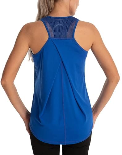 Aeuui Womens Workout Tops for Women Racerback Tank Tops Mesh Yoga Shirts Athletic Running Tank Tops Sleeveless Gym Clothes - Image 1