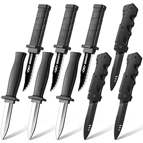 ZJoey 9 Pack Retractable Fake Knife Retractable Knife Halloween Props Fake Plastic Blades for Halloween April Fool's Party(9 Pcs Style A) - Image 1