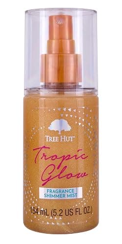 Tree Hut Tropic Glow Shimmer Mist, Light Shimmer Body Spray for a Radiant Look, Tropical Fragrance with Almond, Golden Amber, and Sandalwood, 5.2 fl oz - Image 1