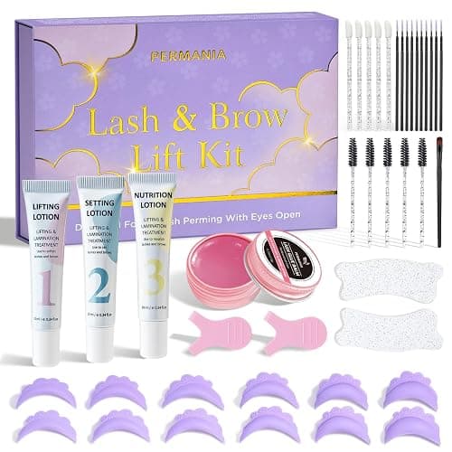 PERMANIA Korean Lash Lift Kit, Can be Operated with Eyes Open for Lash Perm | Suitable for DIY with Detailed Instruction, Salon Results Instant - Image 1