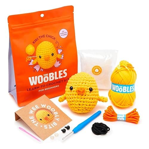 The Woobles Crochet Kit for Beginners - Easy Arts and Crafts Knitting & Crochet Animals Kit As Seen On Shark Tank - Kiki The Chick - Image 1