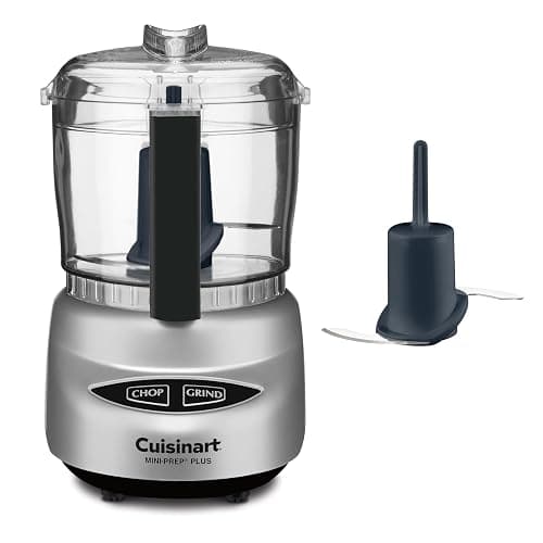 Cuisinart Mini-Prep Plus Food Processor, 24-Ounce Mini Food Processor to Chop Herbs, Vegetables, and Hard Cheese, 24-Ounce Work Bowl, Reversible Stainless Steel Blade, DLC-2ABC, Brushed Chrome - Image 1