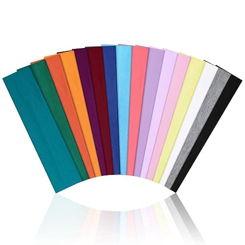 16Pcs Headbands for Women Non Slip - Stylish Sports Hair Bands for Women's Hair - Soft Cotton Cloth Stretchy Headbands for Women for Yoga, Outdoor Exercise Running - Image 1