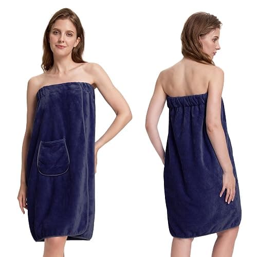 PJGGZ Towel Wrap for Women, Three Adjust Clasps Closure Bath Wraps After Shower Spa Sauna Bathrobe(Available in Plus Size) - Image 1