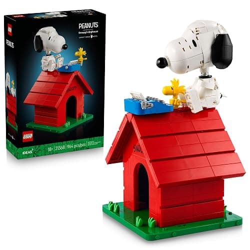 LEGO Ideas Peanuts: Snoopy's Doghouse 21368 | Collectible Building Set for Adults, Ages 18+, Relaxation Activity, Display for Home Office & Bedroom, 964 pieces - Image 1