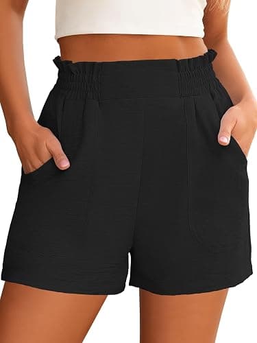 ANRABESS Shorts for Women Summer Casual Elastic High Waisted Wide Leg Cute Dressy Beach Shorts 2026 Vacation Beach Clothes - Image 1