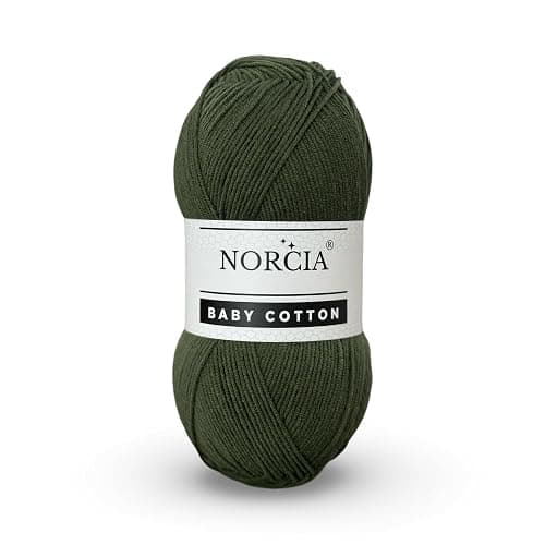 Norcia Baby Cotton, 55% Cotton 45% Acrylic Yarn, Fine/Sport (2) for Crochet and Knitting, Soft Amigurumi Yarn, 100 gr (361 yds) - Image 1