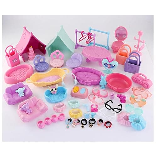 ZBQAPFGYR Random 15pcs Accessories for Mini Pets,Cute Sofa,Bed, Chair, Shoes and More Miniature Accessories,fit for Collie Dachshund Shorthair Cat (Random 15PCS) - Image 1
