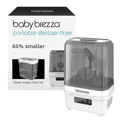Baby Brezza Portable Baby Bottle Sterilizer Dryer for Travel - Compact Mini Sterilizer Fits Bottles, Pump Parts and Accessories - Image 1