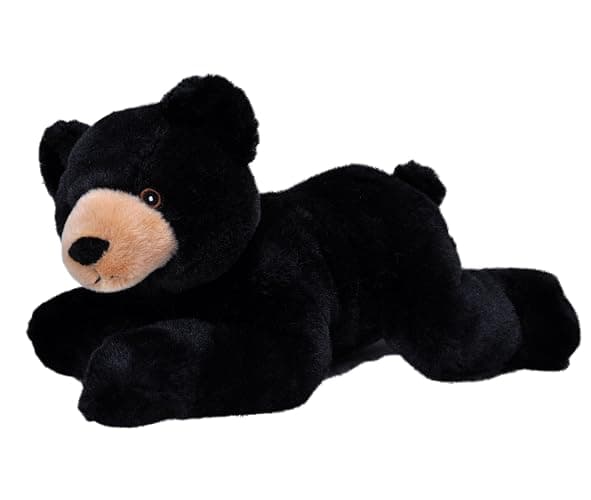 Wild Republic EcoKins Black Bear Stuffed Animal 12 inch, Eco Friendly Gifts for Kids, Plush Toy, Handcrafted Using 16 Recycled Plastic Water Bottles - Image 1