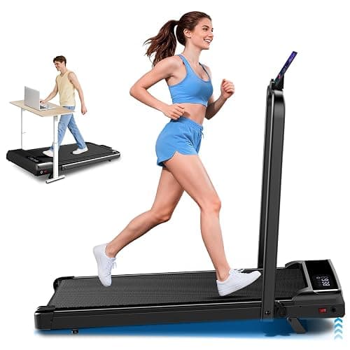 Aiteid Treadmill with 9% Incline, 2.5HP Walking Pad Treadmill, 4 in 1 Portable Under Desk Treadmills for Home Small Place, Home Foldable with Remote Control, 350LBS Capacity, Installation-Free - Image 1