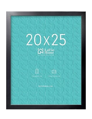 LaVie Home 20x25 Picture Frame Black, Puzzles Frame for Wall Decoration, Classic Black Minimalist Style Suitable for Decorating Houses, Offices, Hotels, Puzzles Posters Photos or Artwork(1 Pack) - Image 1