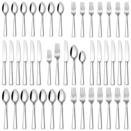 Stapava 30 Piece Silverware Set, Food-Grade Stainless Steel Flatware Sets for 6 Mirror Polished Cutlery Utensil Sets Include Dinner Knives Spoons and Forks Set Dishwasher Safe for Home Restaurant - Image 1