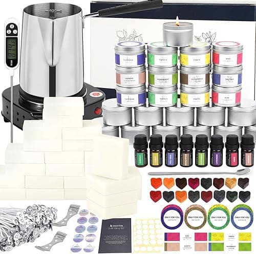 SAEUYVBCandle Making Kit,Candle Making Kit with Wax Melter, Complete Candle Making Kit for Adults Beginners, Candle Making Supplies, DIY Arts & Crafts Kits Perfect as Home Decorations - Image 1