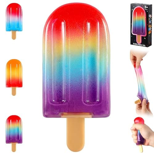 Popsicle Squishy Squeeze Toys , Malt Sugar Ice Cream Squishies Slow Rising Sensory Fidget Travel Toys for Adults, Kids, and Teens – Summer Classroom Prize (Colorful) - Image 1