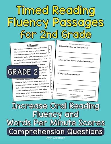 Timed Reading Fluency Passages for 2nd Grade: Increase Oral Reading Fluency and Words Per Minute Scores with Grade 2 Timed Fluency Passages and ... Grade Timed Reading Fluency Passages) - Image 1