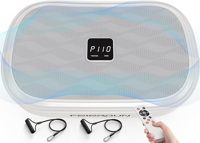 FEIERDUN Vibration Plate Exercise Machine, Whole Body Workout Vibrate Platform, 9 Modes Vibration Plate for Lymphatic Drainage Weight Loss Shaping Toning Wellness Home Gyms Workout - Image 1