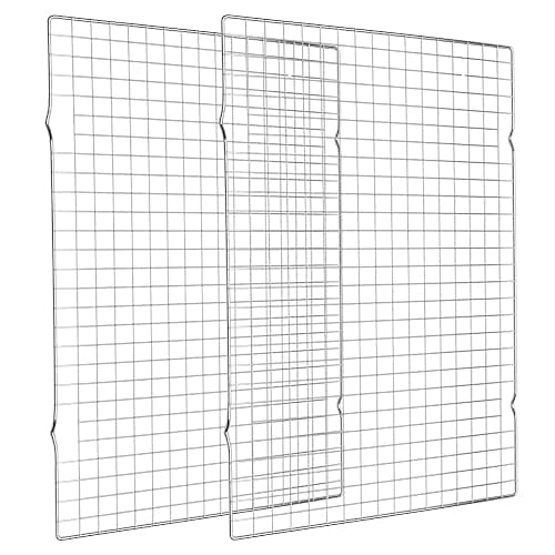 Cooling Rack for Baking 2-Pack, 16x10 Inches Baking Rack, Thick Wire Cookie Rack for Cooking, Roasting, Grilling, Drying, Oven Safe, Fits Half Sheet Pan, Silver - Image 1