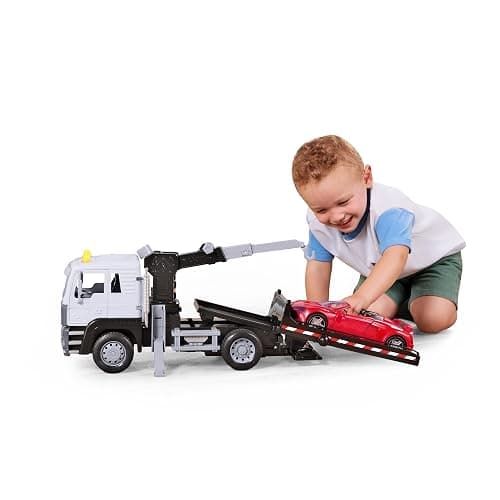 Driven by Battat – Toy Tow Truck for Kids – Rescue Vehicle Toy – Lights & Sounds – Movable Parts – 3 Years + – Tow Truck, 20 inches - Image 1