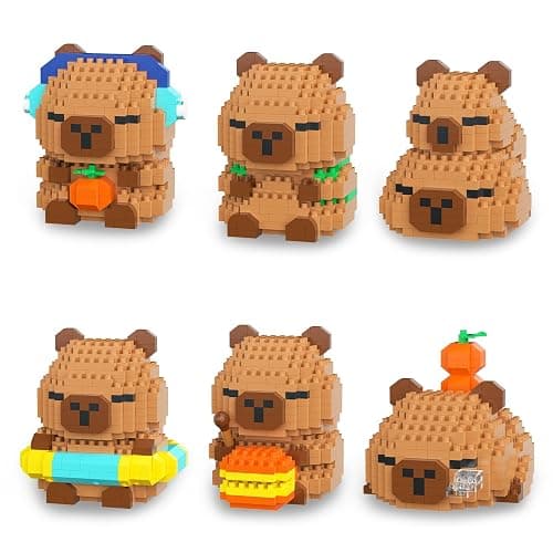 HIGH GODO Capybara Easter Party Favors Building Set, 2120PCS Cute Capybara for Goodie Bag Stuffers, Party Favors Birthday Easter Gifts for Adult Teens 14+ (Not Compatible with Major Brand) - Image 1