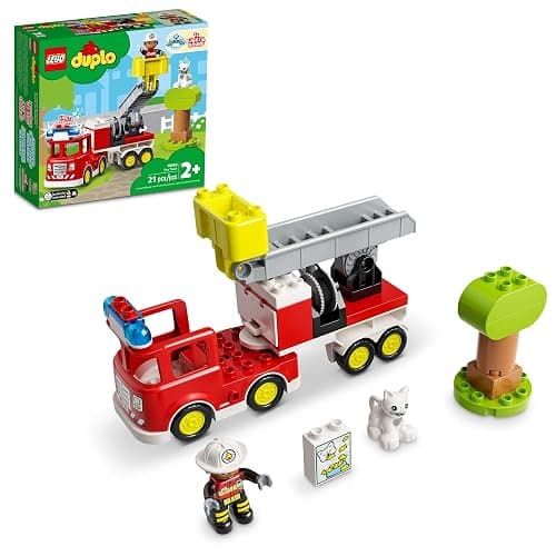 LEGO DUPLO Town Fire Truck 10969 Building Toy Set for Toddlers, Preschool Boys and Girls Ages 2-5 (21 Pieces) - Image 1