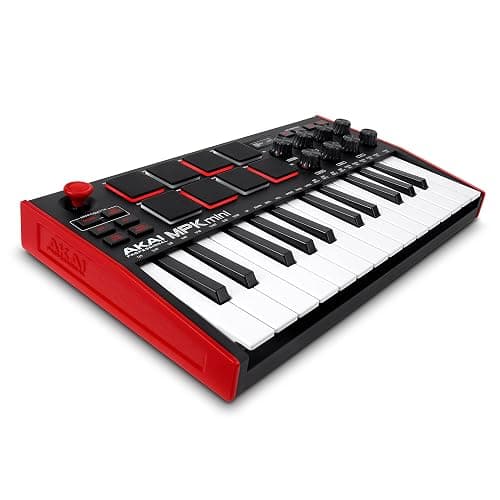 Akai Professional MPK Mini MK3-25 Key USB MIDI Keyboard Controller With 8 Backlit Drum Pads, 8 Knobs, Music Production Software and Native Instruments Sound Package (NKS Integration) - Image 1