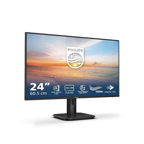 PHILIPS 24E1N1100A - 24 Inch FHD Monitor, 100Hz, IPS, 1ms, Speakers, Lowblue mode, FlickerFree, (1920 x 1080, 250 cd/m², VGA/HDMI 1.4) - Image 1