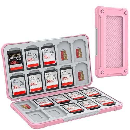 HEIYING Memory Card Case for SD/TF Cards,Portable SD Card Holder Storage Case Compatible with 20 SDXC SDHC and 20 TF Cards Slots - Image 1