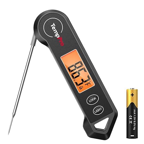 TempPro TP19H Waterproof Digital Meat Thermometer with Ambidextrous Backlit and Motion Sensing Cooking Food Thermometer for BBQ Grill Smoker Oil Fry Candy Thermometer (Previously ThermoPro) - Image 1
