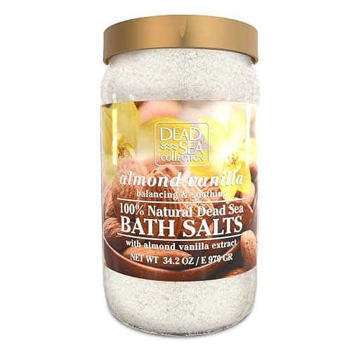 Dead Sea Collection Bath Salts with Almond & Vanilla – Pure Dead Sea Salt and Sweet Almond Oil - Nourishing Soothing and Relaxing Skin and Muscle – 34.2 Oz - Image 1