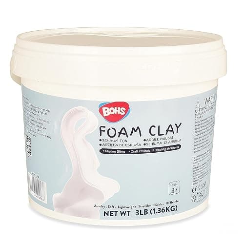 BOHS Foam Clay Pro - 3 lbs Bucket, Air Dry, No Cracks, No Stains - Modeling Clay for Adult Arts & Crafts Projects, Cosplay Items, Figurines - Age 3 Years & up - Image 1