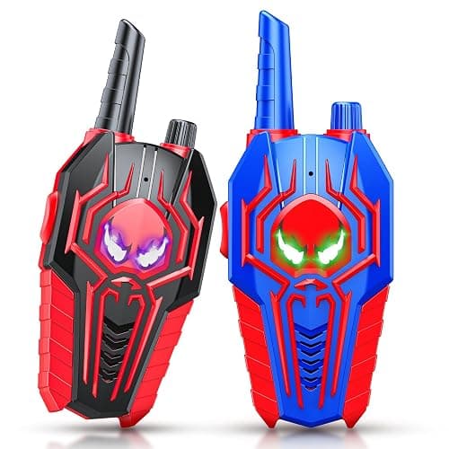 Cool Walkie Talkies for Boys Kids: Gifts Toys for 3 4 5 6 7 8 Year Old Boys Ages 5-7 Kids Walkie Talkies 2 Pack Outdoor Hiking Camping 2 Way Radio Toy Age 3-8 Year Old Boy Girl Birthday Gifts - 2 Pack - Black Blue - Image 1