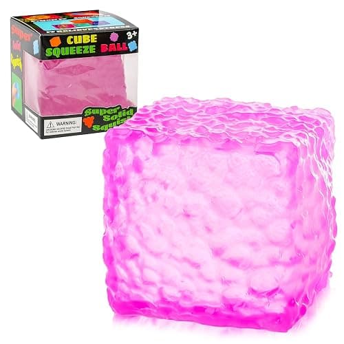 Stress Cubes, Squishy Stress Novelty Water Cube for Kids Adults, Squishy Slow Rising Fidget Cube Sensory Toys for Anxiety Stress Relief, Unique Desk Ice Squeeze Stress Ball Cubes.(Purple) - Image 1