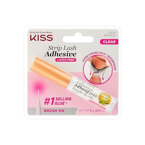 Kiss Lash Adhesive, Lash Glue, 24hr Strip Eyelash Adhesive, Clear, Includes Lash Adhesive, Long Lasting Wear, Can Be Used with Strip Lashes and Lash Clusters - Image 1