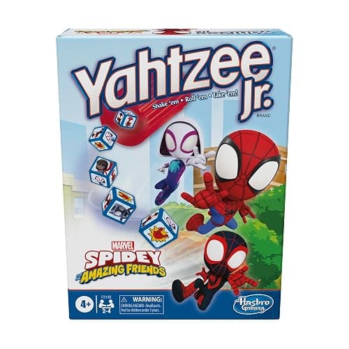 Hasbro Gaming Spidey and His Amazing Friends Yahtzee Jr.Marvel Edition Board Game for Kids, Ages 4 and Up (Amazon Exclusive) - Image 1