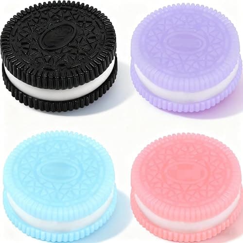 4Pcs Handmade Taba Squishy Sticky Biscuit Stress Relief Toy,Super Soft Fidget Toys Memory Recovery Reusable Taba Squishy Toy for High Stress People - Image 1