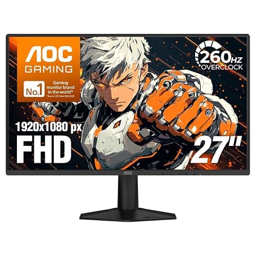 AOC 27G51Z 27 inch Gaming Monitor FHD 1920x1080, 240Hz 0.5ms MPRT, IPS Panel, HDR, 3-Sided Frameless, HDMI 2.0 x1, Display Port x1, 3-Year Zero-Bright-Dot | 1920x1080 Computer Monitor, 0.5ms, LED, HDR Ready, Audio Earphone out, VESA Mount, Console Ready, 3-Year Zero-Bright-Dot - Image 1