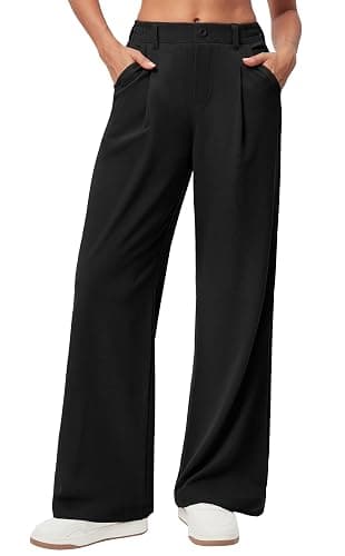 Ewedoos Wide Leg Pants Woman Stretchy Work Dress Pants Women Trendy 2026 Business Casual Outfits Comfort Fit Slacks Trousers - Image 1