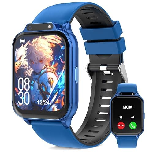 Smart Watch for Kids 1.85" with Fitness Tracker, Sleep Monitor, 22/100+ Sport Modes, DIY Dial, IP68 Waterproof, Step Counter, Heart Rate, Camera, with/Without APP, Gift for 3-12 Years Old Boys Girls - Image 1