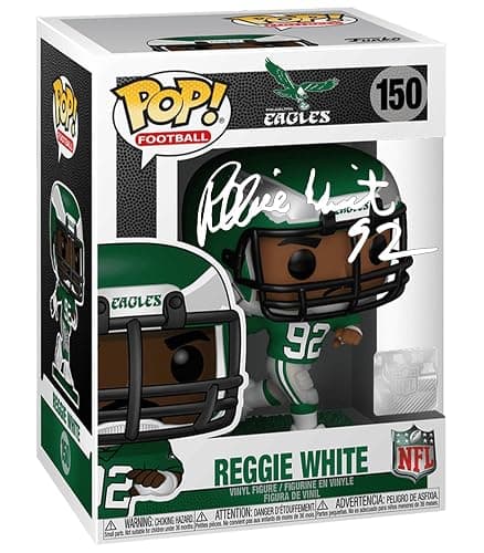 Reggie White #150 Facsimile Signed Reprint Laser Autographed Funko POP! Football NFL: Philadelphia Eagles Figurine with Protector Case - Image 1