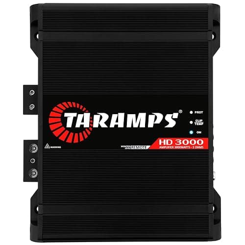 Taramps HD 3000 2 Ohms Black 1 Channel 3000 Watts RMS MAX Full Range Car Audio Monoblock LED Monitor Indicator Class D Amplifier Crossover, HD 3k - Image 1