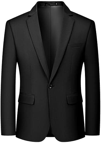 MAGE MALE Men's One Button Suit Jacket Elegant Solid Color Blazers Slim Fit Lightweight Sport Coats Blazer - Image 1
