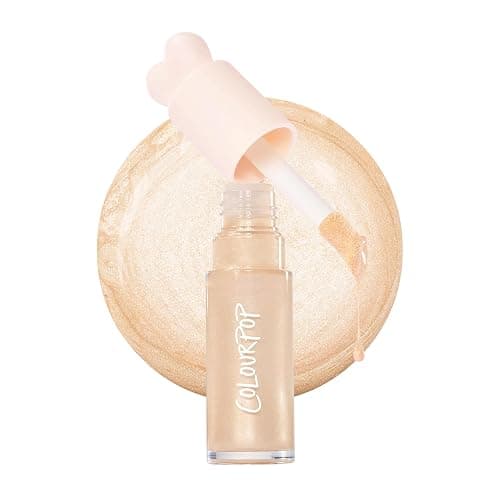 ColourPop Hi-Lite Dewy Liquid Highlighter - Ultra-Reflective Face & Body Illuminator - Glowy Summer Makeup with Hyaluronic Acid & Niacinamide for a Blendable Glow - Sugar Donut (0.38 oz) - Image 1