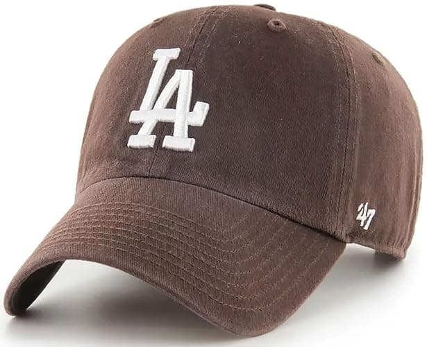 '47 Los Angeles Dodgers Brown Clean Up Adjustable Hat, Adult One Size Fits All - Image 1